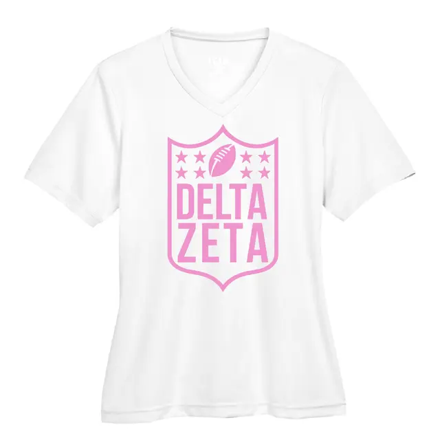 Football Shield Game Day Shirt for Delta Zeta