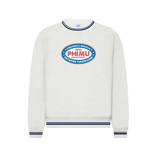 Phi Mu Bold Block Text Philanthropy Sweater 2