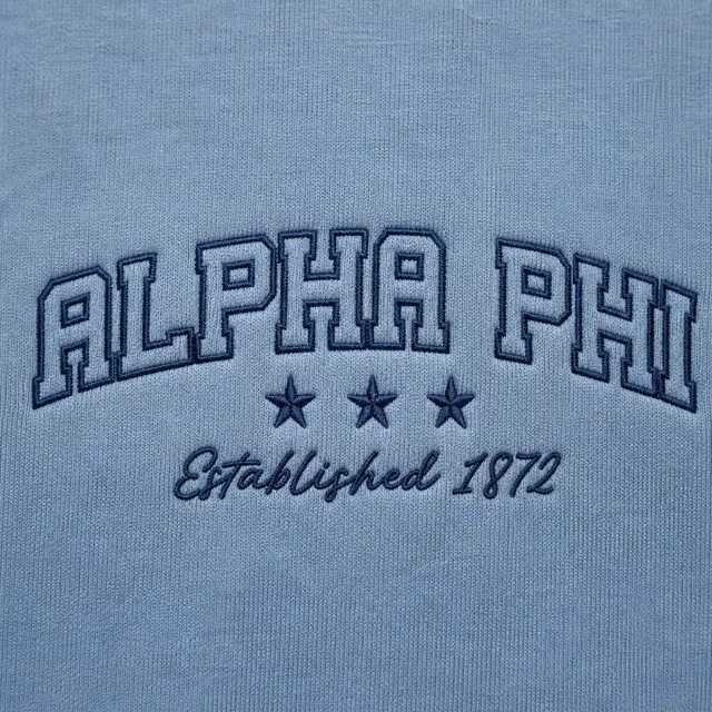 Alpha Phi Block Lettering Design PR Shirt