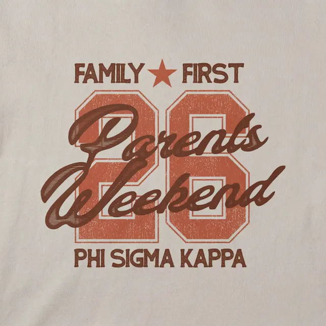 Phi Sigma Kappa Stacked Text Parents Weekend Shirt