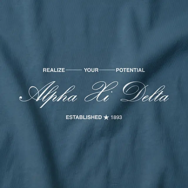 Alpha Xi Delta Script Lettering PR Sweater