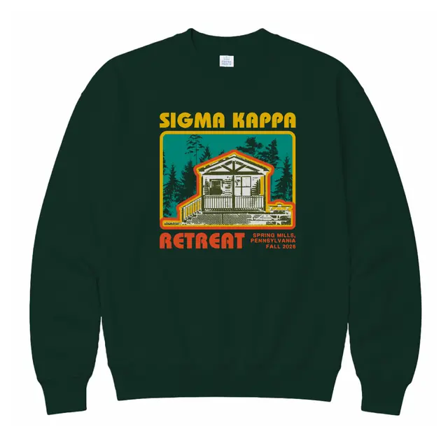 Sigma Kappa Cabin Illustration Retreat Sweater 2