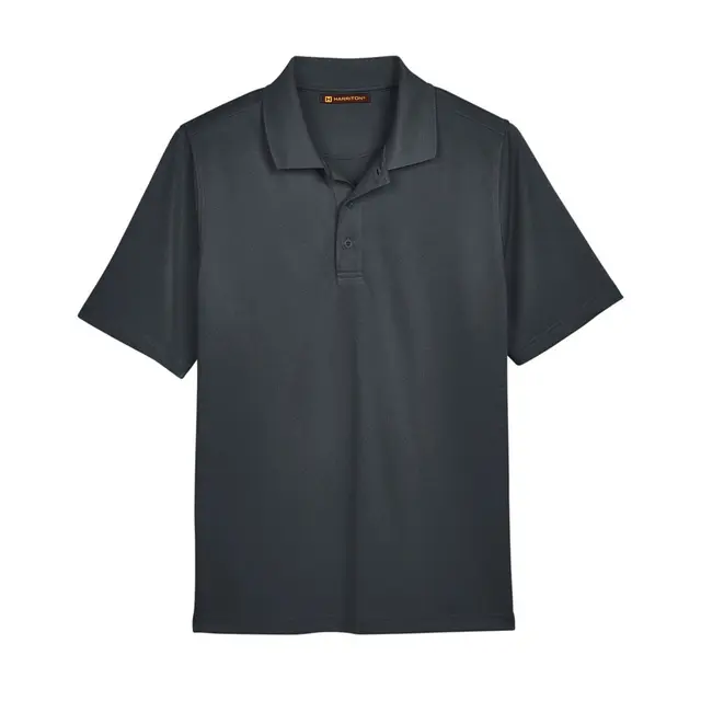 Harriton Men's Advantage Snag Protection Plus Polo m348 Dark Charcoal Front