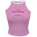 National Panhellenic Conference Pink Bow Text Recruitment Tank 2