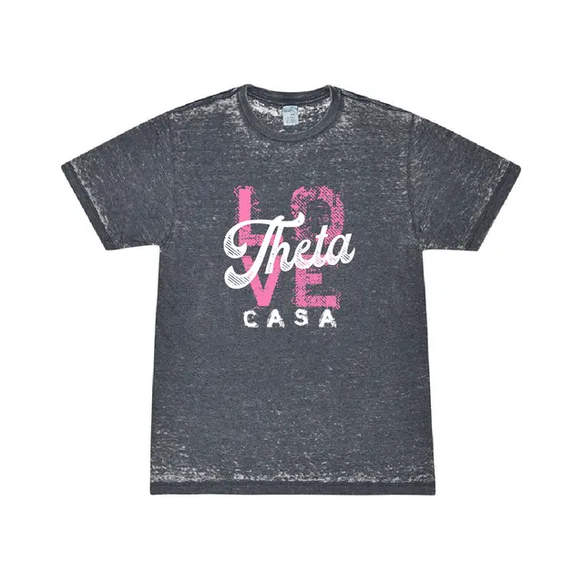 Kappa Alpha Theta Distressed Love Lettering Philanthropy Shirt 2