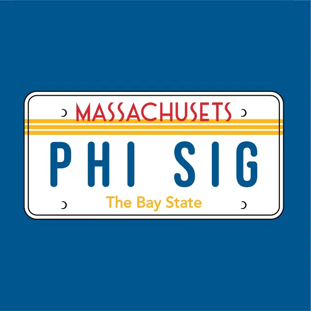 Phi Sigma Sigma License Plate Style PR Hoodie