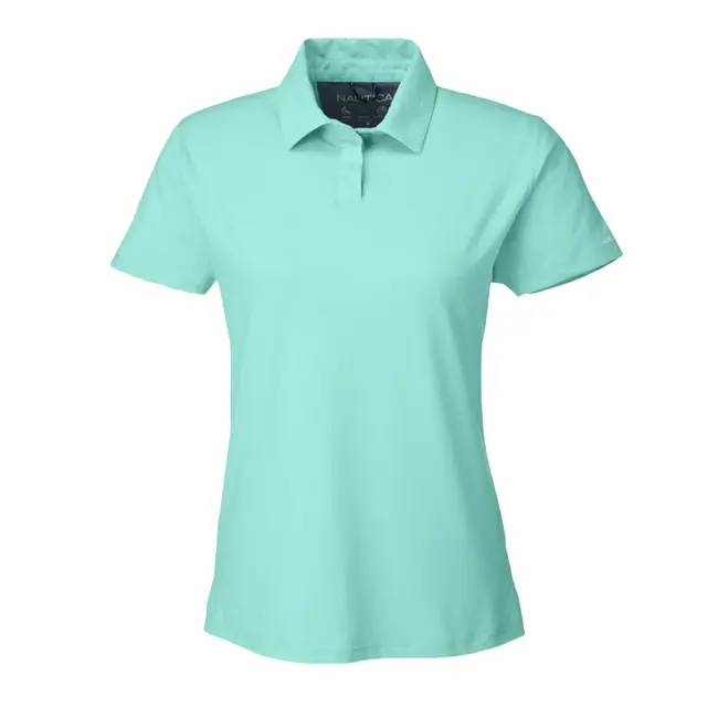 Nautica Ladies' Saltwater Stretch Polo n17923 Cool Mint Front