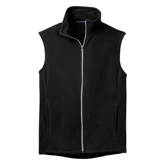 Port Authority Microfleece Vest Black Front