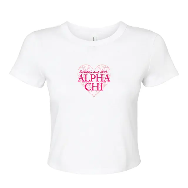 Alpha Chi Omega Heart Script PR Shirt 2