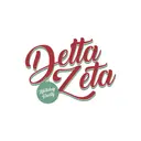 Delta Zeta Swirly Texts and Ornament Holiday Party Hoodie