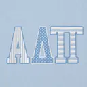 Alpha Delta Pi Striped and Polka Dot Lettering PR Shorts
