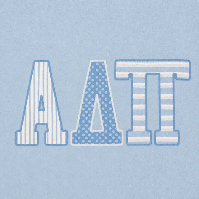 Alpha Delta Pi Striped and Polka Dot Lettering PR Shorts