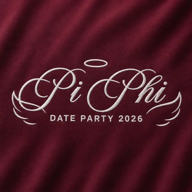 Pi Beta Phi Winged Script Date Party Shirt