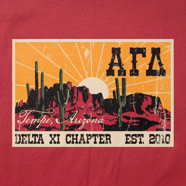 Alpha Gamma Delta Sunrise Desert Graphic PR Shorts