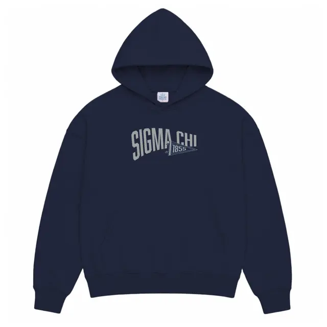 Sigma Chi Stacked Serif Text PR Hoodie 2