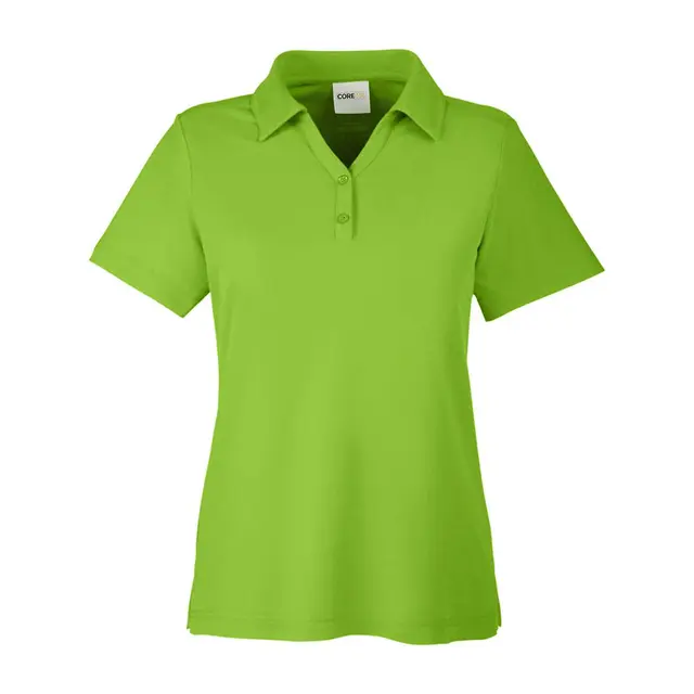 Core 365 Women's Fusion ChromaSoft™ Pique Polo Acid Green Front