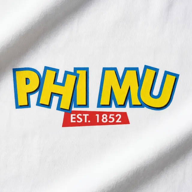 Phi Mu Toy Story Bold Block Lettering PR Tank