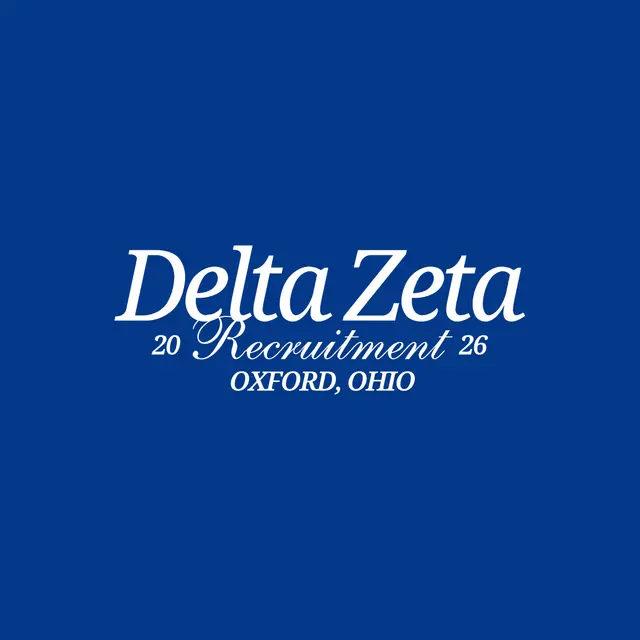 Delta Zeta Simple Serif and Script Texts Recruitment Tank
