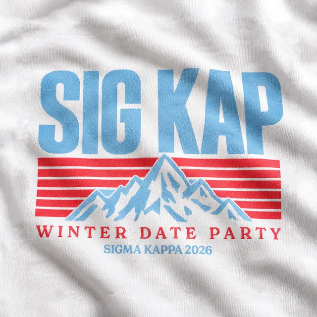 Sigma Kappa Mountain Illustration Date Party Sweater