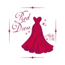 Alpha Phi Red Dress Graphic Formal Shirt