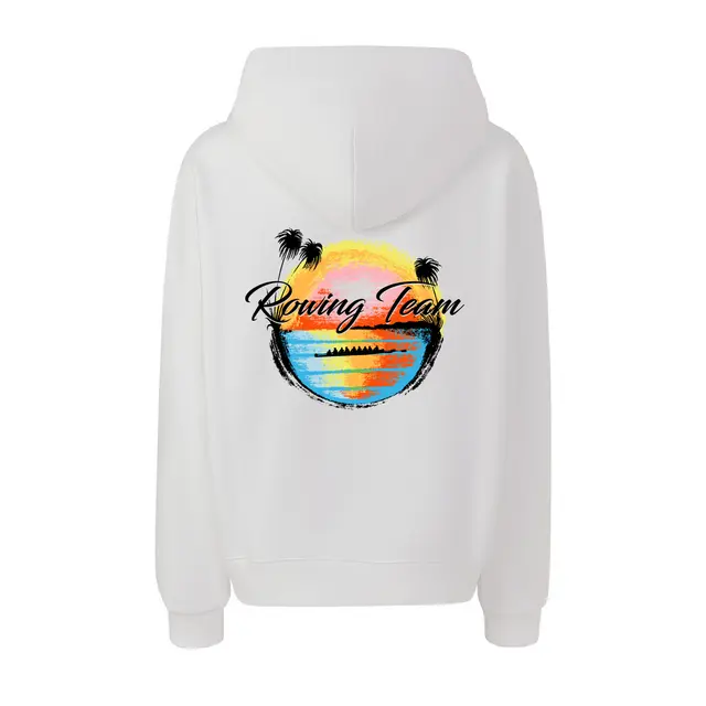 Rowing Team Sunset Water Silhouette PR Hoodie 2