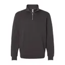 Independent Trading Co. Unisex Midweight Quarter-Zip Pullover Asphalt Front