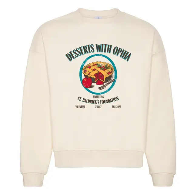 Omega Phi Alpha Apple Pie Illustration Philanthropy Crewneck 2