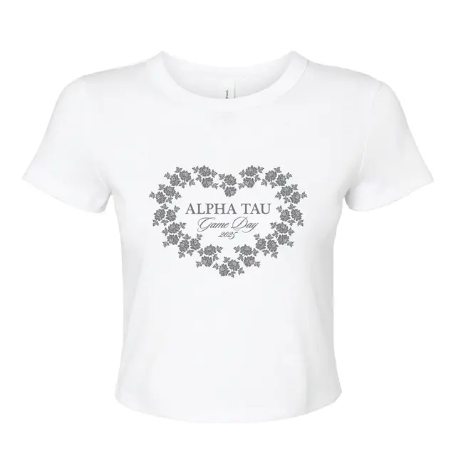 Alpha Sigma Tau Floral Heart Game Day Shirt 2
