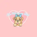 Pre-Veterinary Club Cute Puppy Heart PR Crewneck