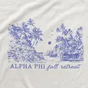 Alpha Phi Tropical Palm Scene Retreat Shirt