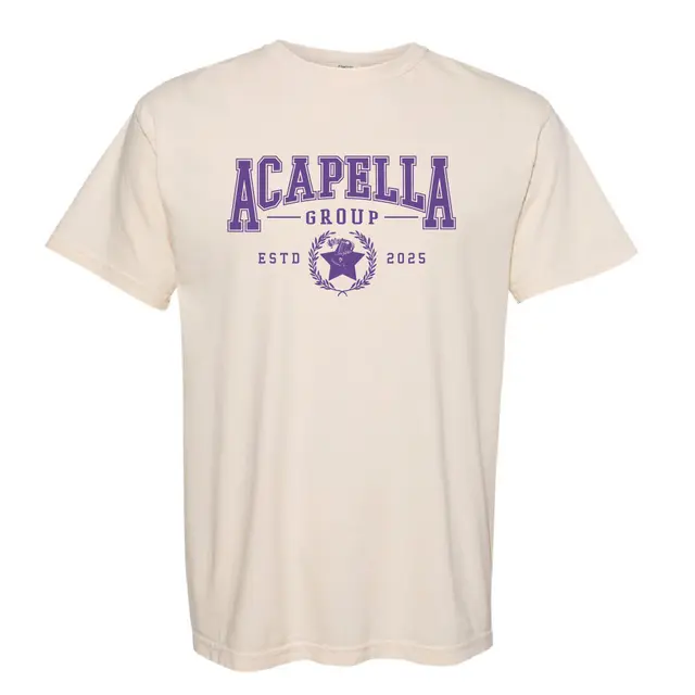 Acapella Group Classic Purple Lettering PR Shirt 2