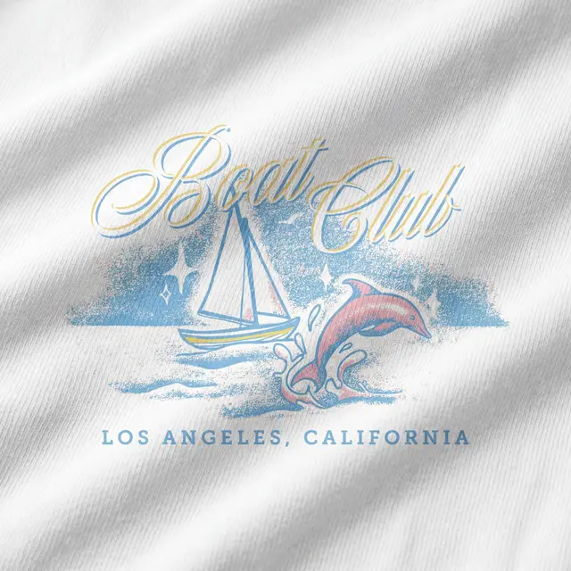 Boat Club Sailboat and Dolphin in Pastel PR Shirt