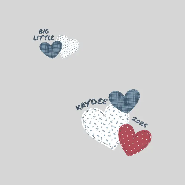 Kappa Delta Heart Patchwork Big Little Reveal Crewneck