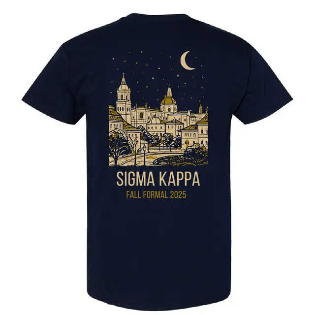 Sigma Kappa Cityscape Moon Formal Shirt 2