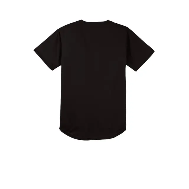 SPORTTEK POSICHARGE TOUGH MESH FULL-BUTTON JERSEY Black Back