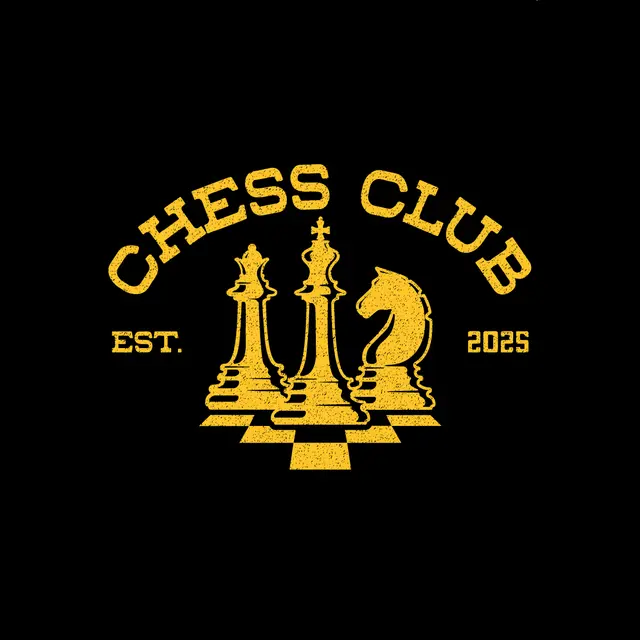 Chess Club Bold Text Chess Piece Layout PR Hat