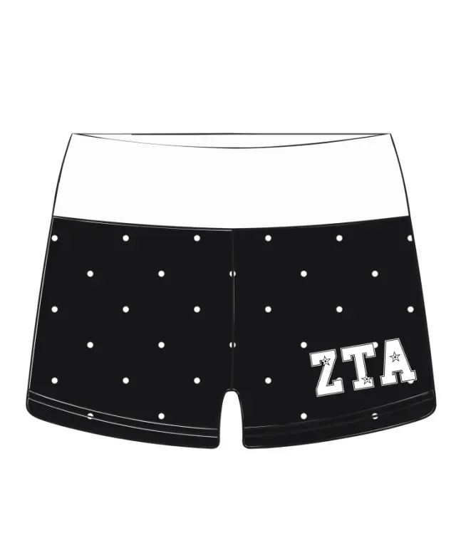 Zeta Tau Alpha Star Block Lettering PR Shorts