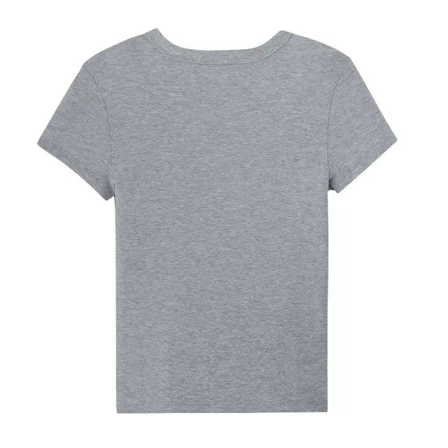 BELLA+CANVAS® Women’s Micro Rib Baby Tee Athletic Heather Back