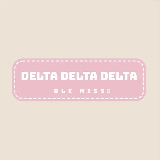 Delta Delta Delta Bold Patch Text PR Shorts
