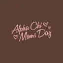 Alpha Chi Omega Cute Script with Hearts Mom's Day Shirt