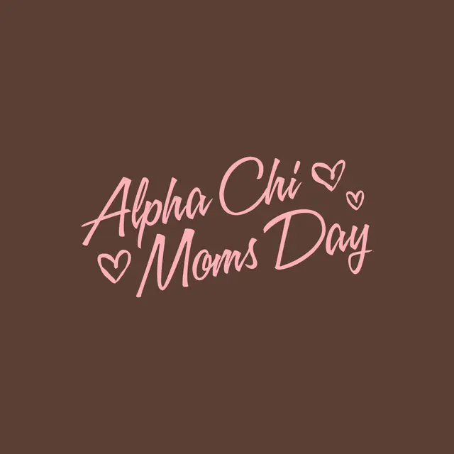 Alpha Chi Omega Cute Script with Hearts Mom's Day Shirt