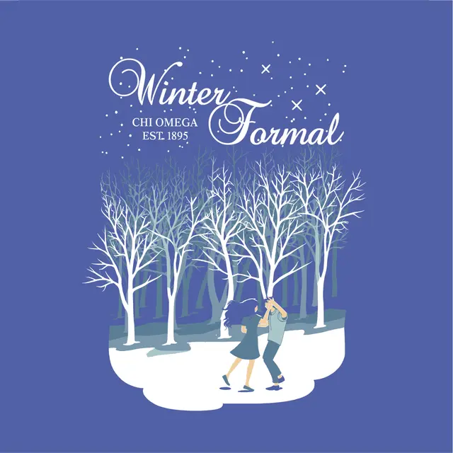 Chi Omega Winter Forest Winter Formal Shirt