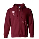 Alpha Delta Pi Bold Year Text Bid Day Hoodie 2