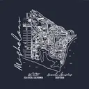 Mishelanu Detailed Campus Map Script Text PR Hoodie