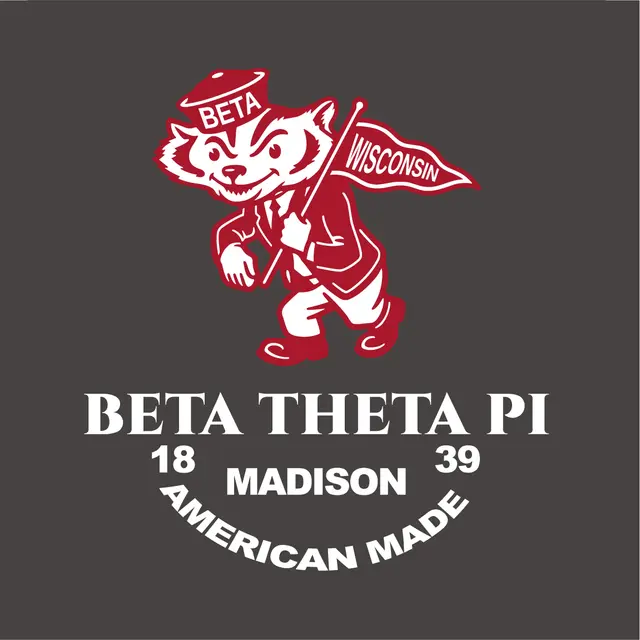 Beta Theta Pi Cartoon Badger Flag PR Hat