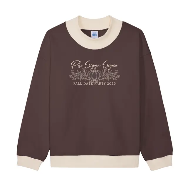 Phi Sigma Sigma Floral Pumpkin Date Party Sweater 2