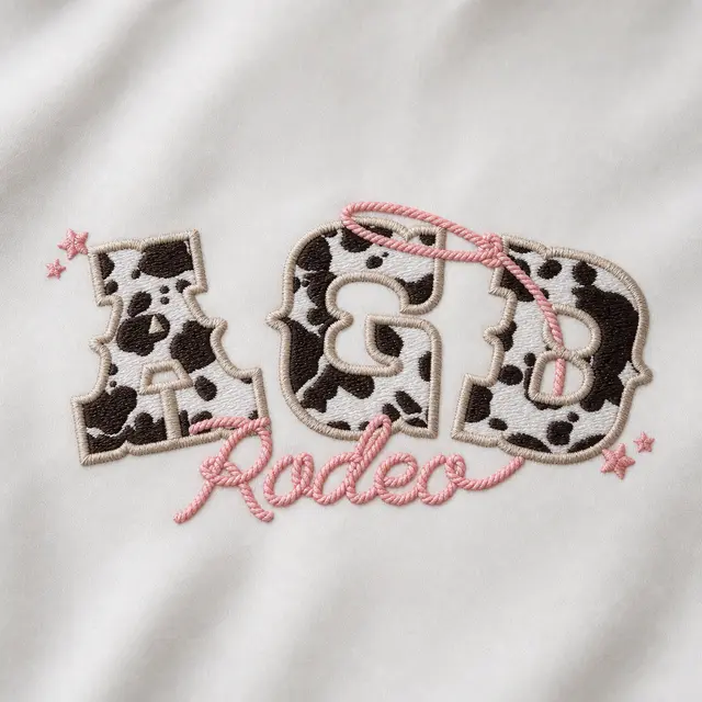 Alpha Gamma Delta Cow Print Lettering Retreat Shirt