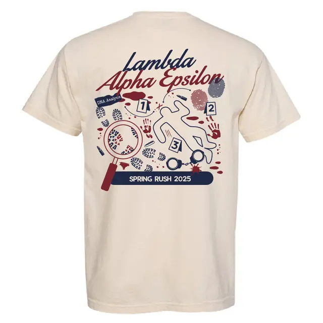 Lambda Alpha Epsilon Detective Graphic PR Shirt 2