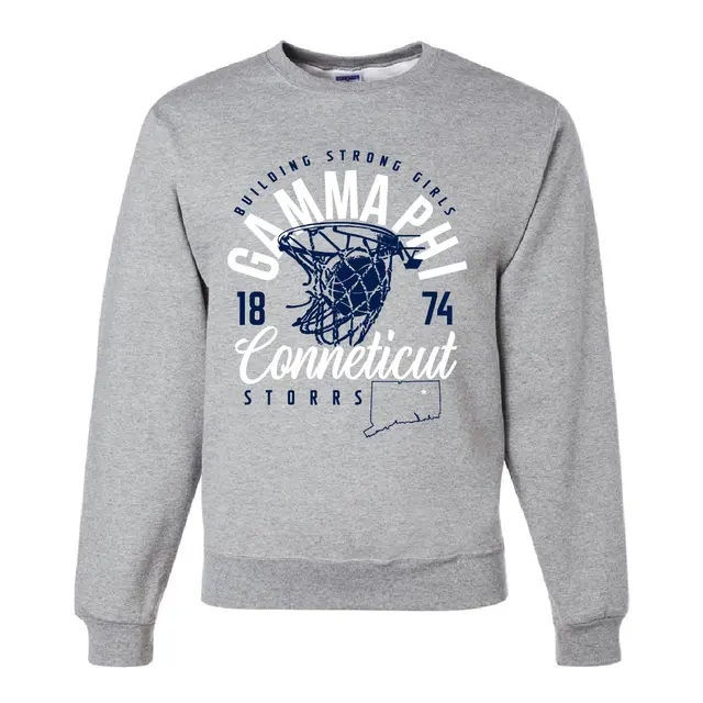 Gamma Phi Beta Conneticut Basketball Graphic PR Crewneck 2