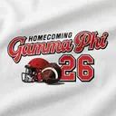 Gamma Phi Football Illustration Homecoming Hoodie